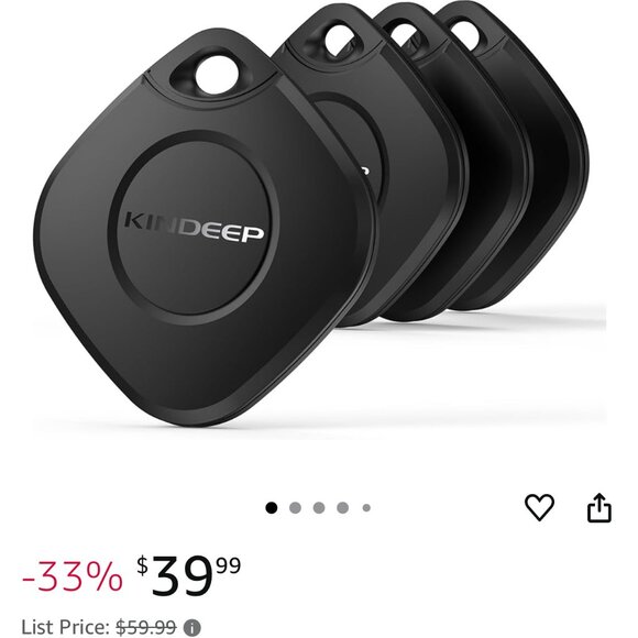 Air Tracker Tag 4 Pack: Bluetooth Item Finder with Apple Find My APP (iOS Only), - Picture 1 of 7